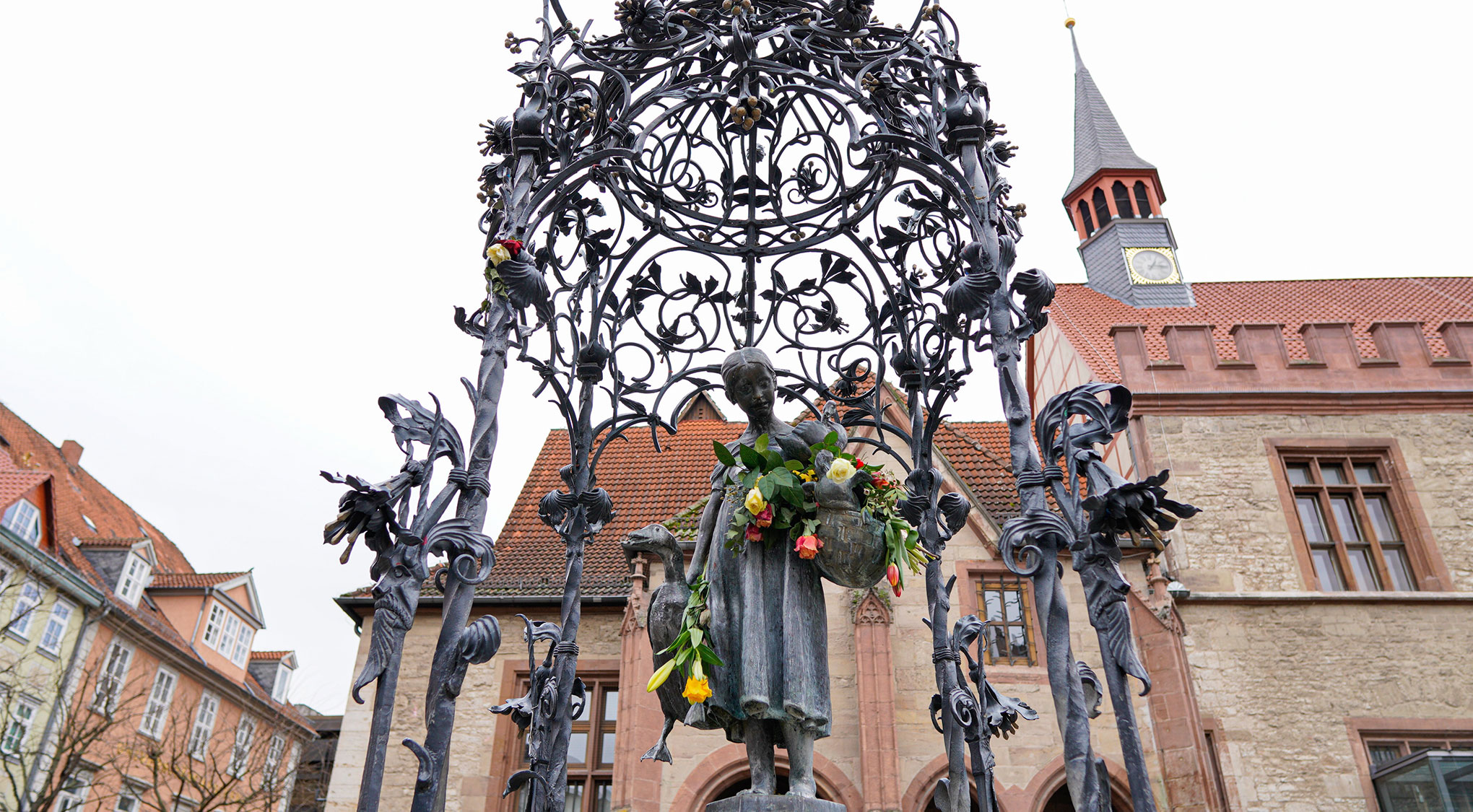 Gänseliesel-Brunnen vor dem Alten Rathaus Göttingen